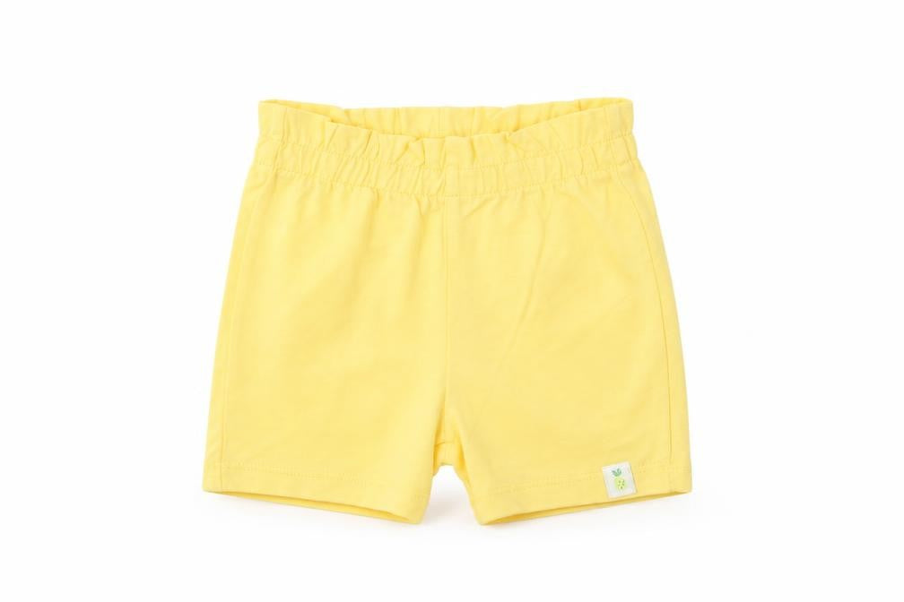 Marks and Spencer Girls Yellow Cotton Cropped Trousers Size 6-9 Months Pullover - Lemon