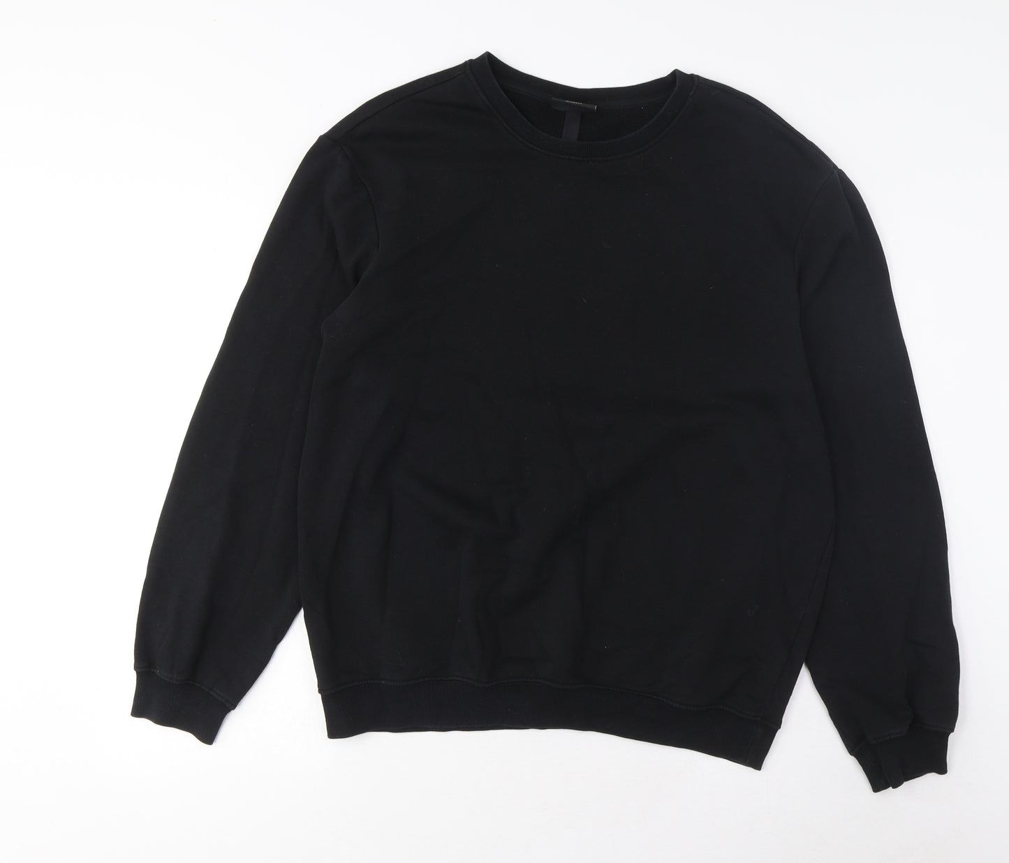 H&M Mens Black Cotton Pullover Sweatshirt Size S