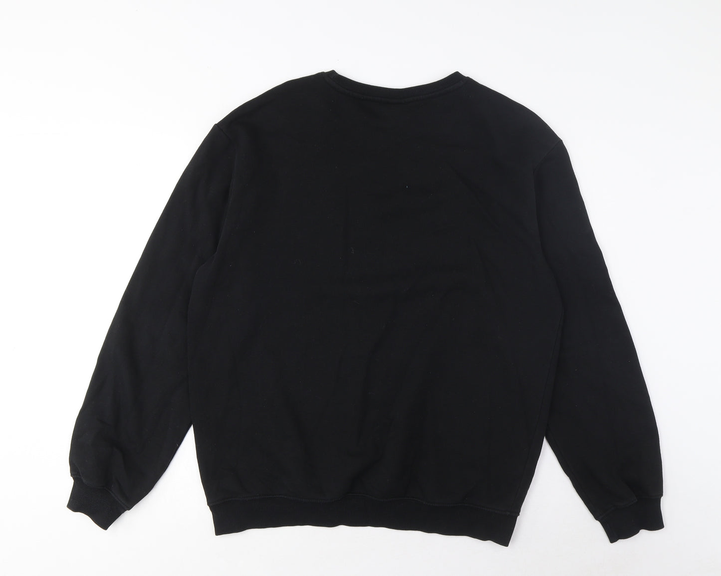 H&M Mens Black Cotton Pullover Sweatshirt Size S
