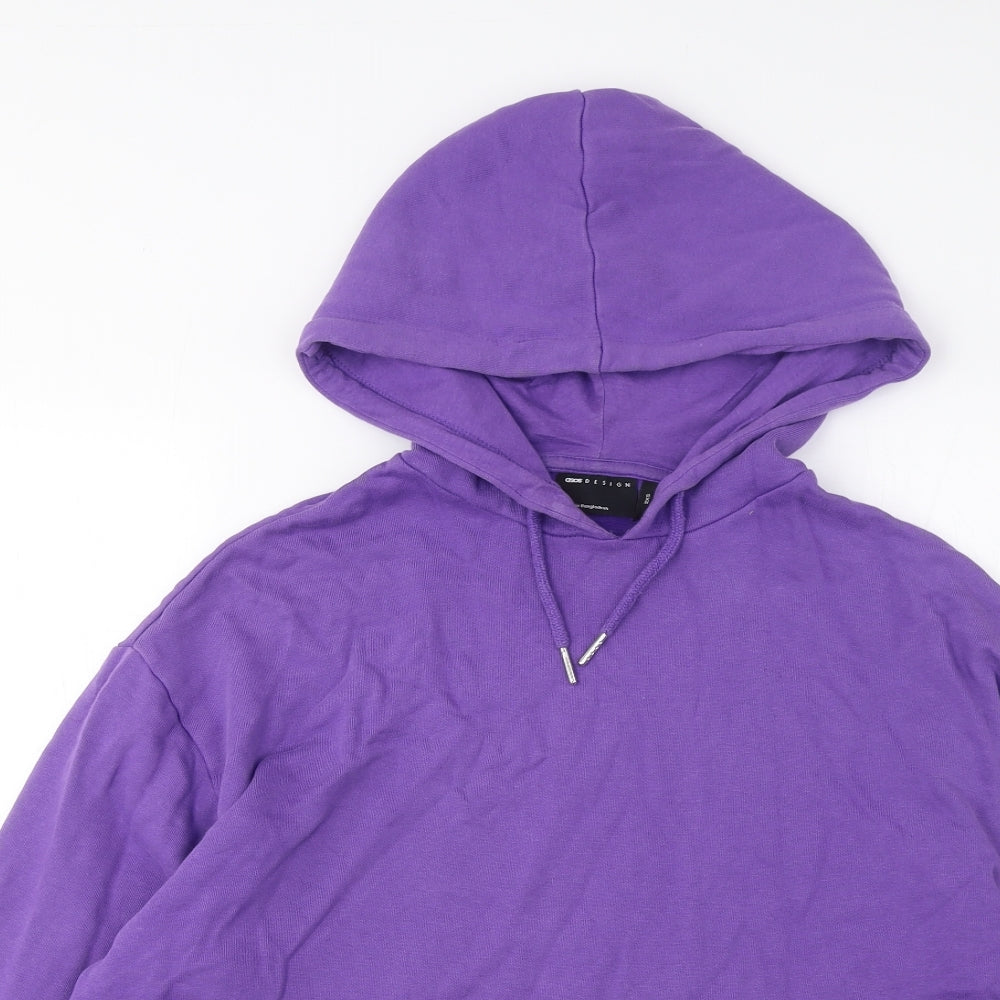 ASOS Womens Purple Cotton Pullover Hoodie Size 2XS Pullover - Pockets