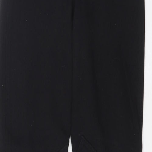 Joy Ride Womens Black Cotton Capri Trousers Size 24 in L29 in Regular Zip - Horse Riding