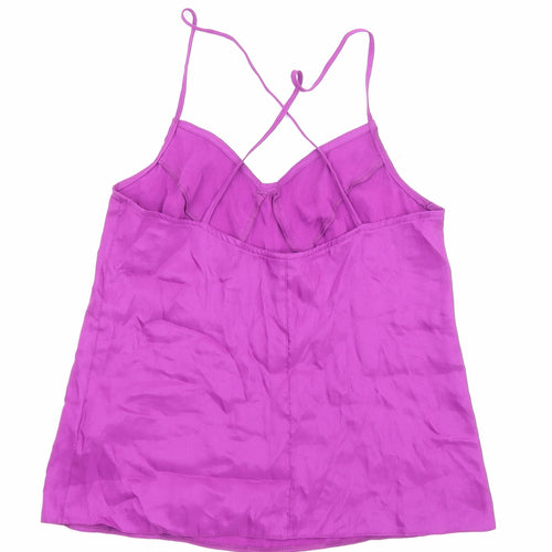 Topshop Womens Purple Viscose Camisole Tank Size 8 V-Neck