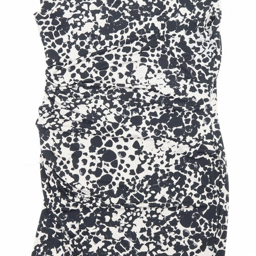 NEXT Womens Black Polyester Pencil Dress Size 16 Boat Neck