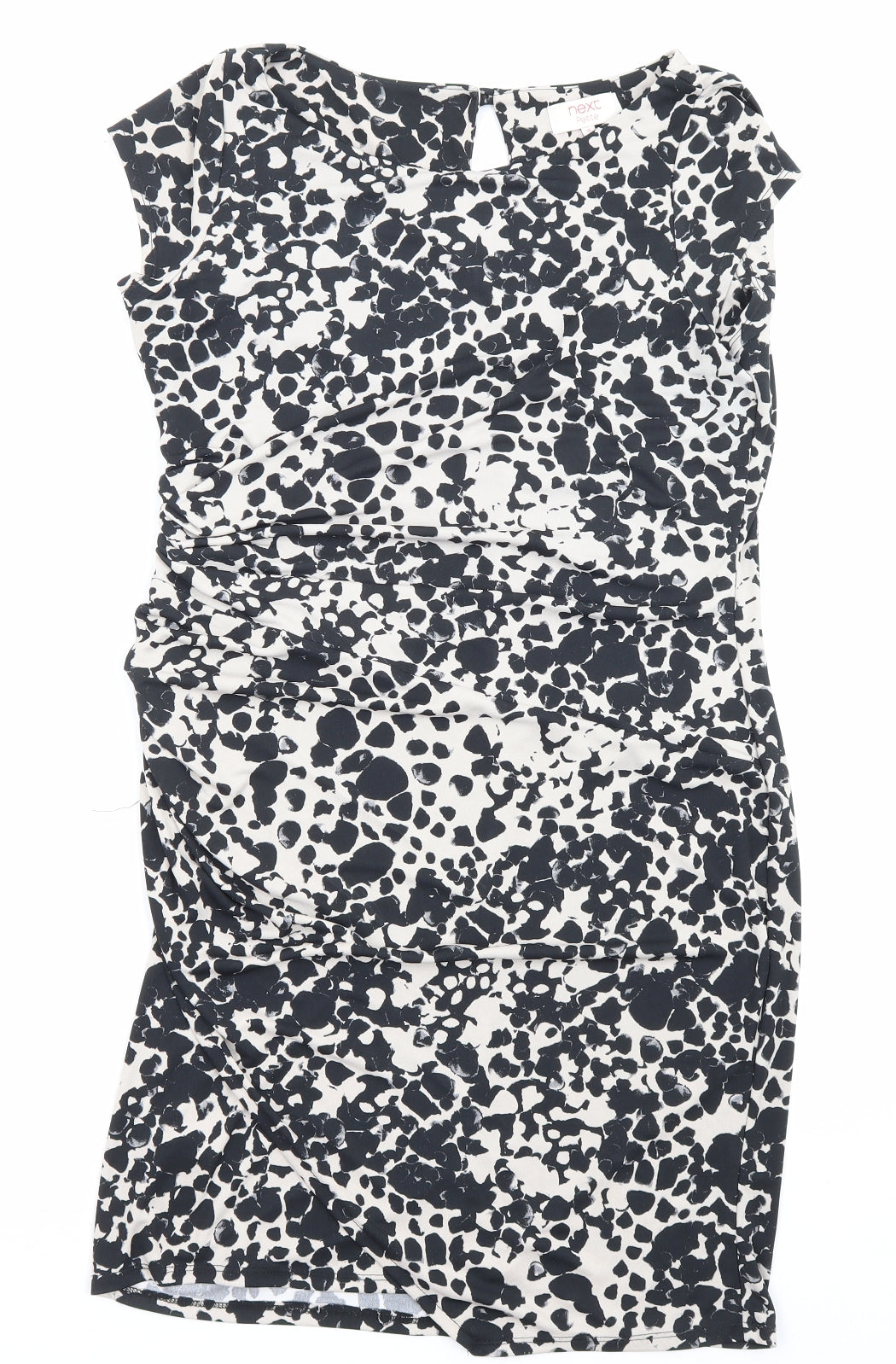 NEXT Womens Black Polyester Pencil Dress Size 16 Boat Neck