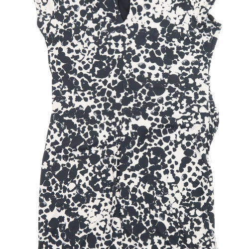 NEXT Womens Black Polyester Pencil Dress Size 16 Boat Neck