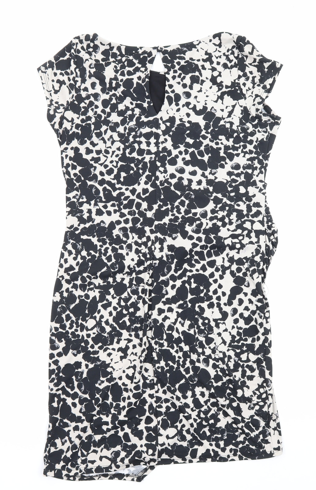 NEXT Womens Black Polyester Pencil Dress Size 16 Boat Neck