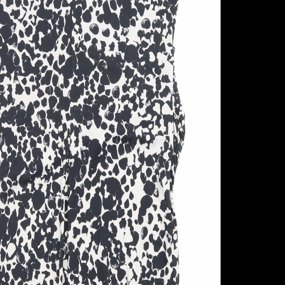 NEXT Womens Black Polyester Pencil Dress Size 16 Boat Neck