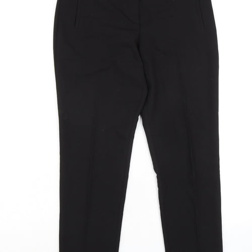 Topshop Womens Black Polyester Trousers Size 12 L28 in Regular Zip - Classic