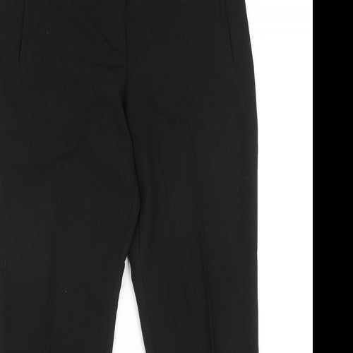 Topshop Womens Black Polyester Trousers Size 12 L28 in Regular Zip - Classic