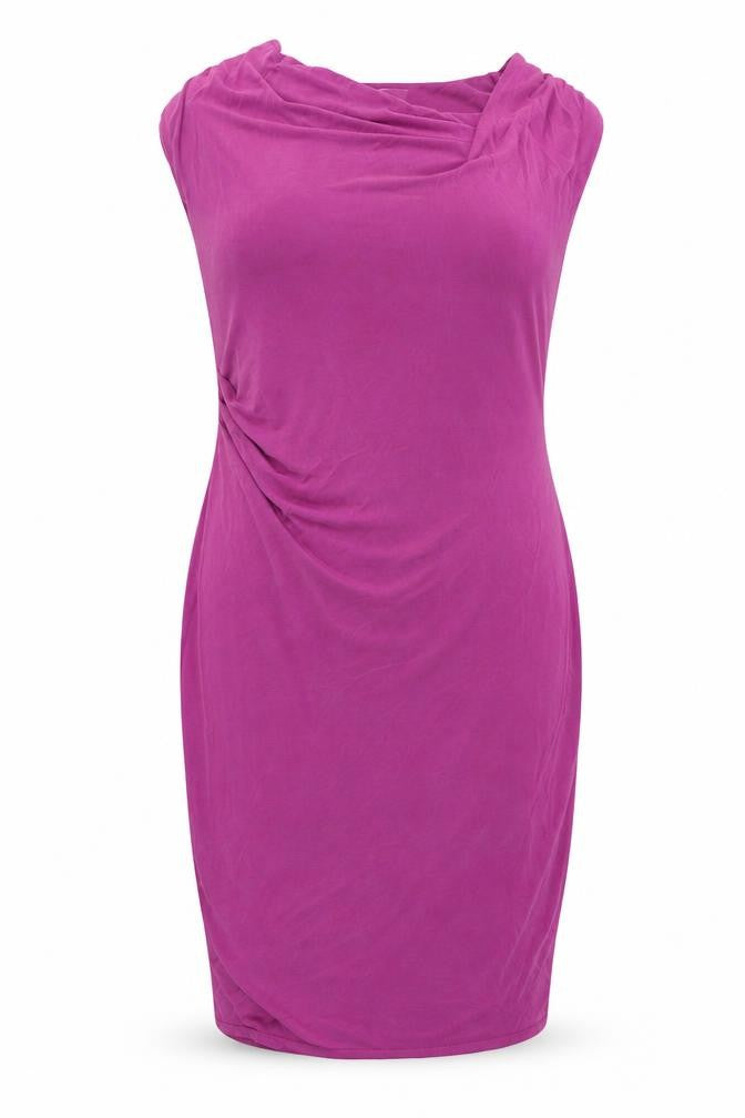 Per Una Womens Pink Modal Pencil Dress Size 14 Square Neck