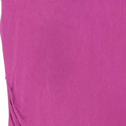 Per Una Womens Pink Modal Pencil Dress Size 14 Square Neck