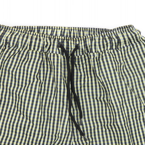 COLLUSION Womens Multicoloured Check 100% Polyester Basic Shorts Size 8 L4 in Regular Drawstring - Elasticated Waist
