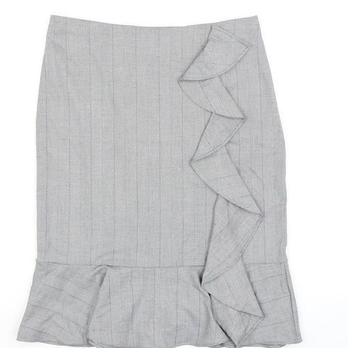 Marks and Spencer Womens Black Polycarbamide Straight & Pencil Skirt Size 12 Zip