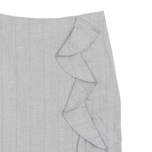 Marks and Spencer Womens Black Polycarbamide Straight & Pencil Skirt Size 12 Zip