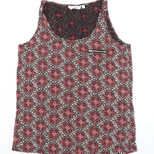 New Look Womens Multicoloured Cotton Basic Tank Size 12 Scoop Neck - Zip Pocket