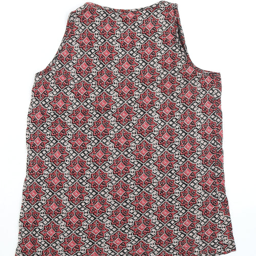 New Look Womens Multicoloured Cotton Basic Tank Size 12 Scoop Neck - Zip Pocket