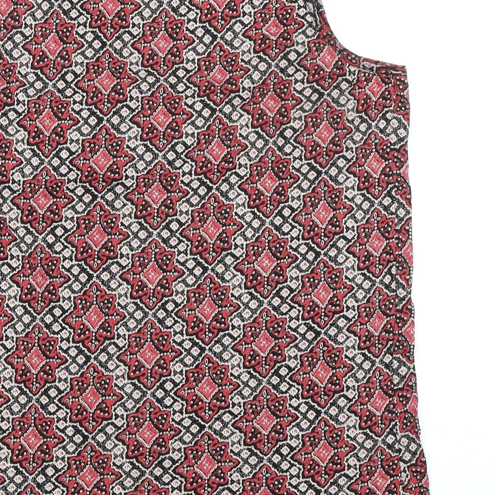 New Look Womens Multicoloured Cotton Basic Tank Size 12 Scoop Neck - Zip Pocket