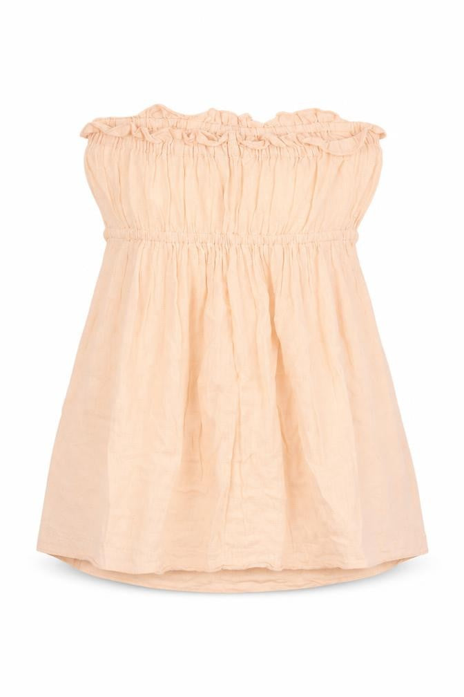 New Look Womens Orange 100% Cotton Basic Blouse Size 10 Off the Shoulder - High Empire Line