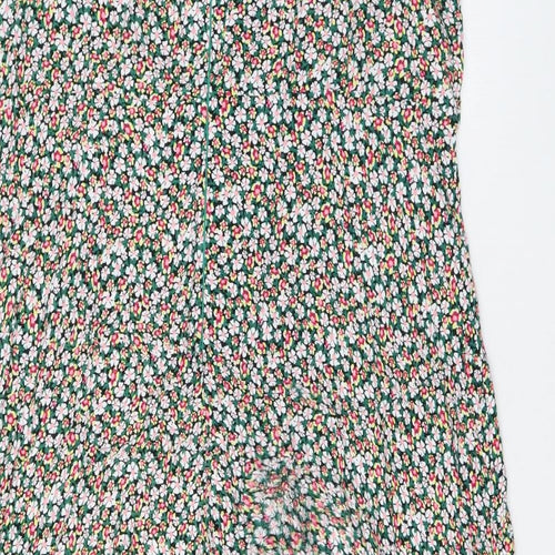 Marks and Spencer Womens Multicoloured Floral Viscose Maxi Size 20 Scoop Neck Zip