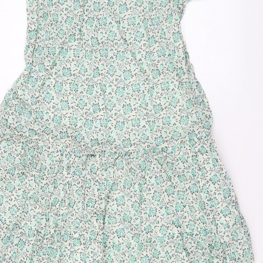 Per Una Womens Multicoloured Geometric Cotton Maxi Size 10 Round Neck Tie