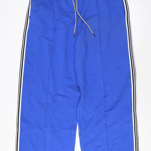Marks and Spencer Womens Blue Viscose Jogger Trousers Size 16 L30 in Regular Drawstring