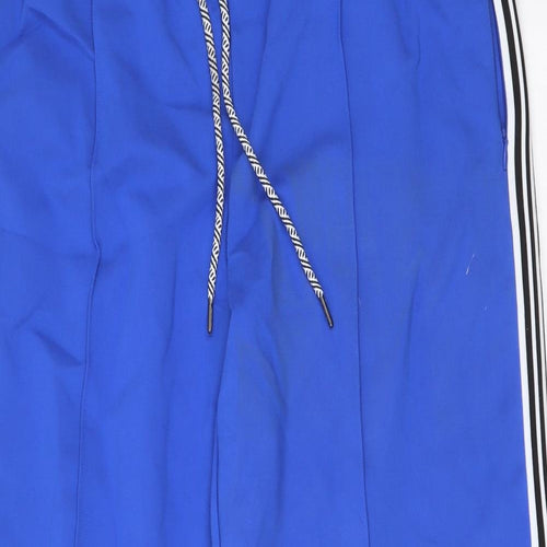 Marks and Spencer Womens Blue Viscose Jogger Trousers Size 16 L30 in Regular Drawstring