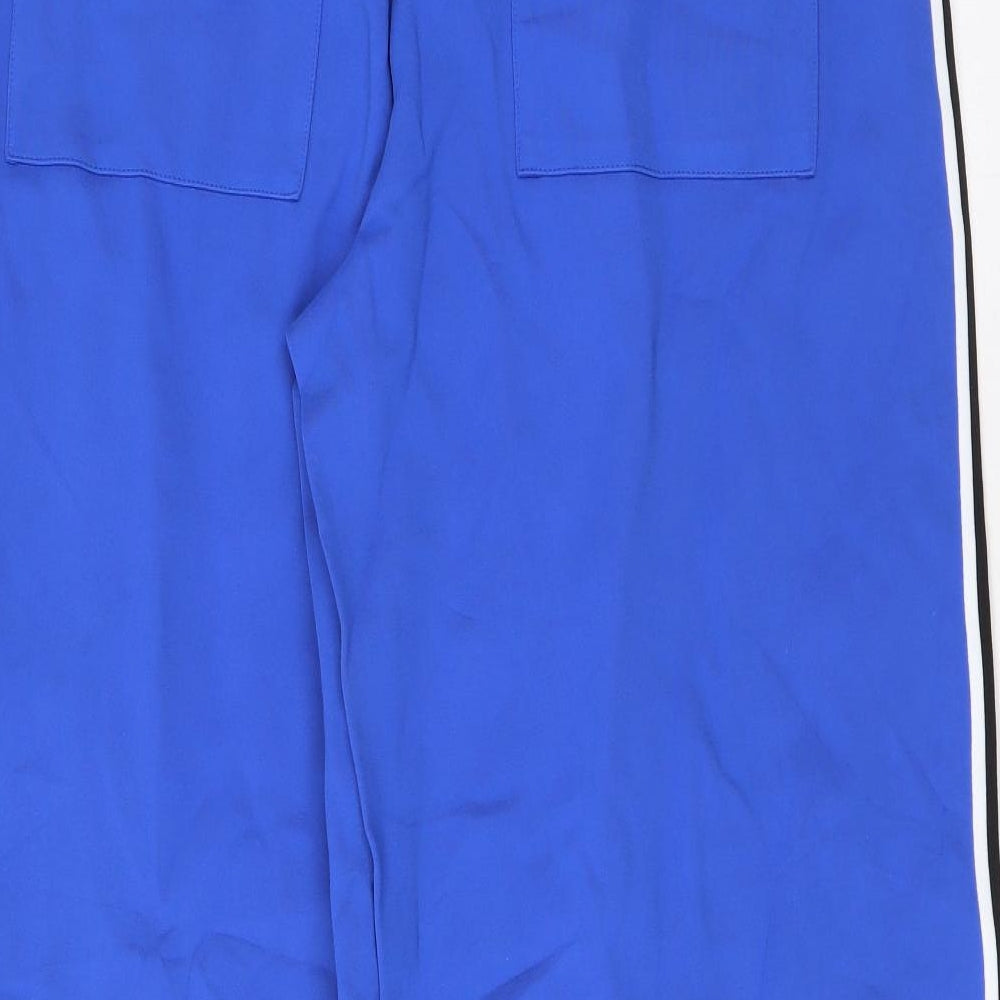 Marks and Spencer Womens Blue Viscose Jogger Trousers Size 16 L30 in Regular Drawstring