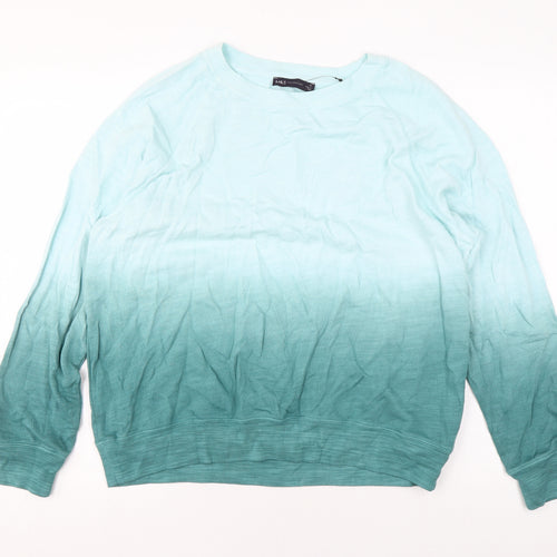Marks and Spencer Womens Blue Cotton Pullover Sweatshirt Size 14 Pullover