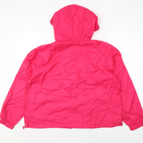 Marks and Spencer Womens Pink Rain Coat Jacket Size L Zip