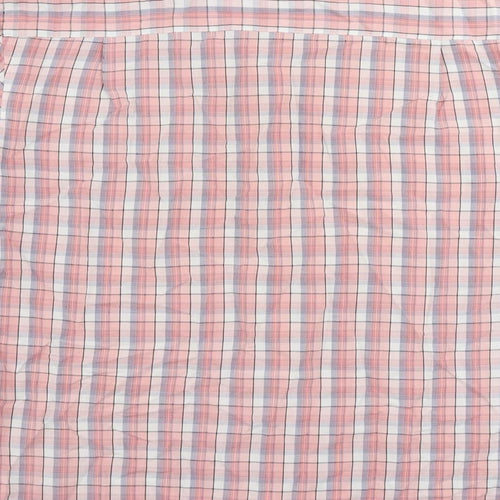 Blue Harbour Mens Pink Plaid Viscose Button-Up Size M Collared Button
