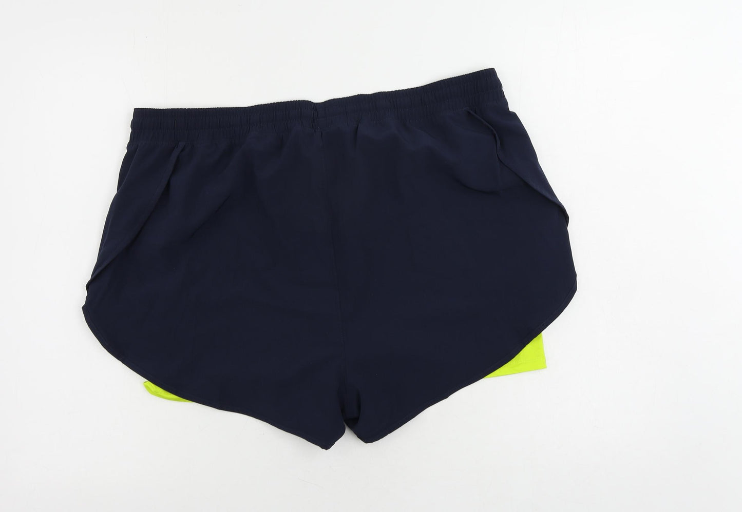 GOODMOVE Womens Blue Polyester Athletic Shorts Size 18 L3 in Regular Drawstring