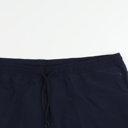 GOODMOVE Womens Blue Polyester Athletic Shorts Size 18 L3 in Regular Drawstring