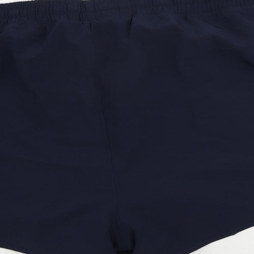 GOODMOVE Womens Blue Polyester Athletic Shorts Size 18 L3 in Regular Drawstring