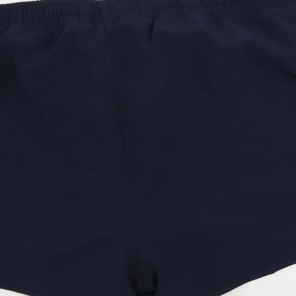 GOODMOVE Womens Blue Polyester Athletic Shorts Size 18 L3 in Regular Drawstring