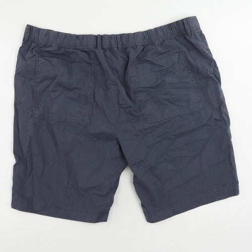 Marks and Spencer Mens Grey Cotton Chino Shorts Size 42 in L10 in Regular Zip
