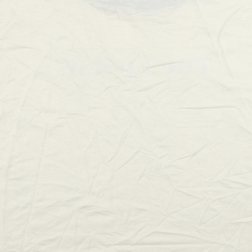 Marks and Spencer Womens Ivory Cotton Basic T-Shirt Size L Crew Neck