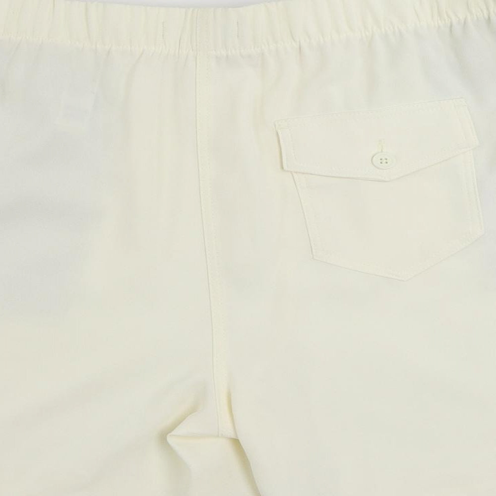 Marks and Spencer Womens Ivory Polyester Basic Shorts Size 16 L6 in Regular - Elastic Waist