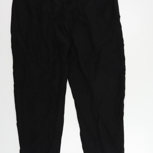 Marks and Spencer Womens Black Lyocell Jegging Trousers Size 20 L27 in Regular Drawstring - Adjustable Waist