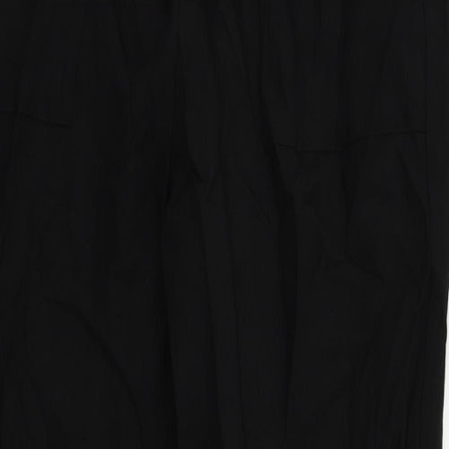 Marks and Spencer Womens Black Lyocell Jegging Trousers Size 20 L27 in Regular Drawstring - Adjustable Waist
