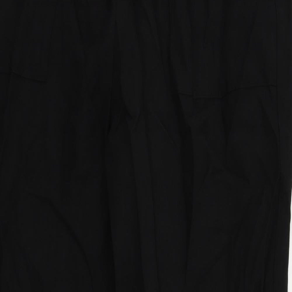 Marks and Spencer Womens Black Lyocell Jegging Trousers Size 20 L27 in Regular Drawstring - Adjustable Waist