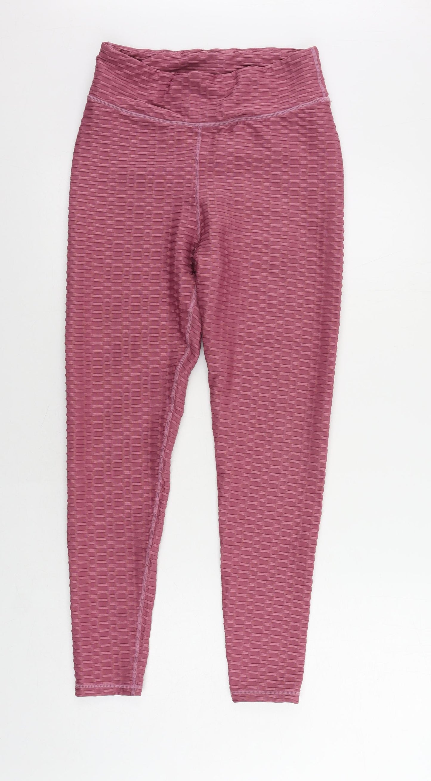 In the Style Womens Purple Polyester Compression Leggings Size 12 L28 in Regular - Elastic Waist