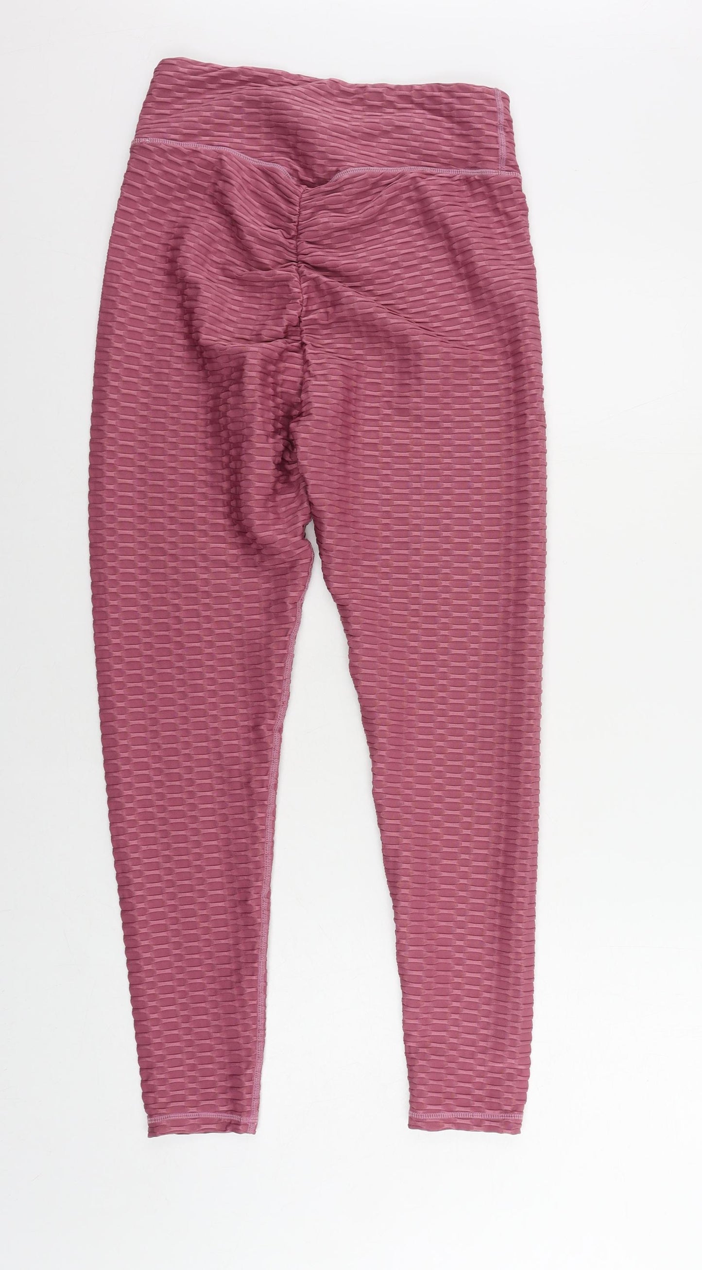 In the Style Womens Purple Polyester Compression Leggings Size 12 L28 in Regular - Elastic Waist