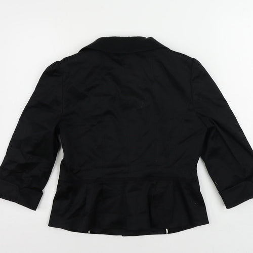 Coast Womens Black Jacket Blazer Size 12 Button