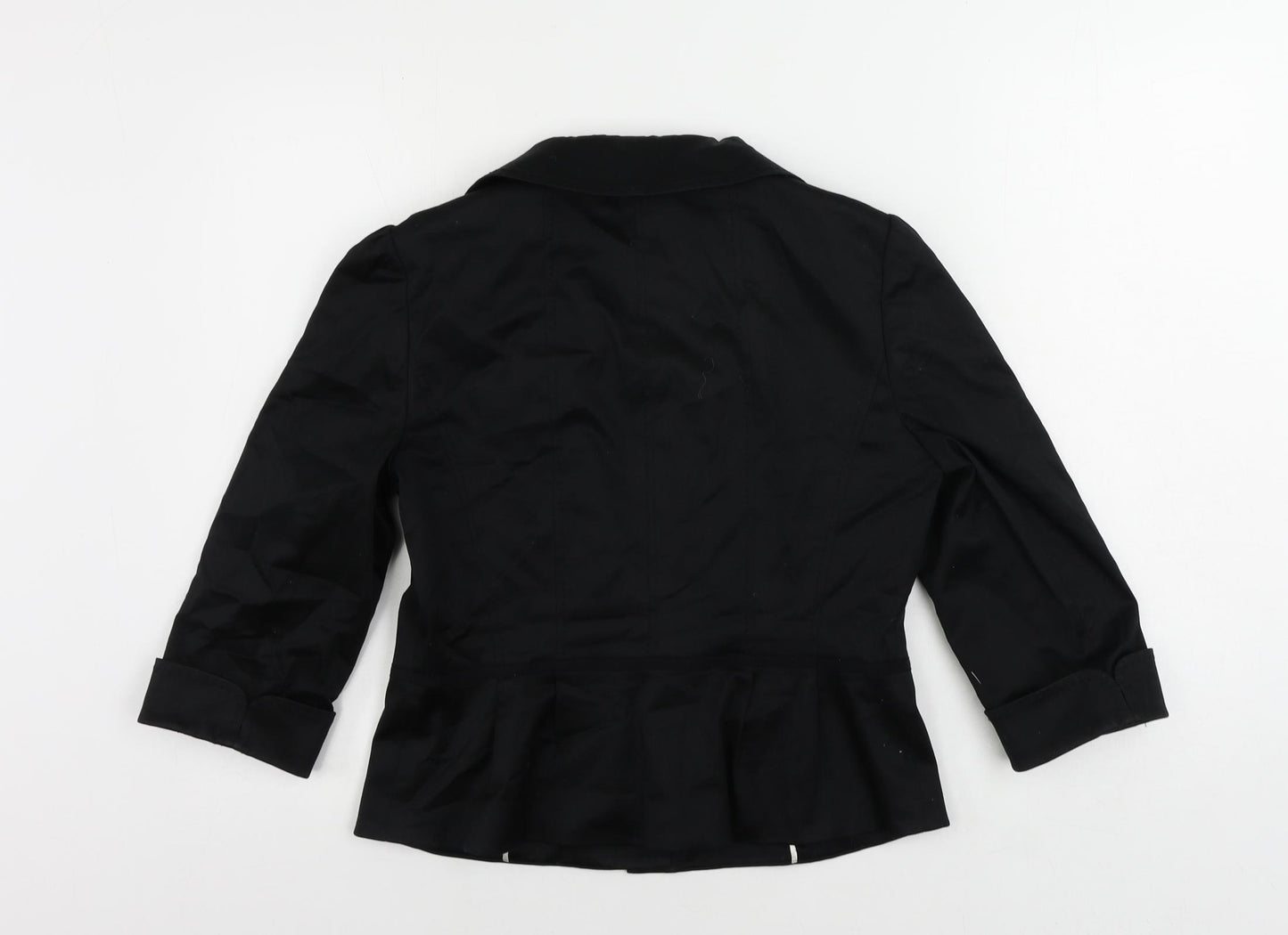 Coast Womens Black Jacket Blazer Size 12 Button