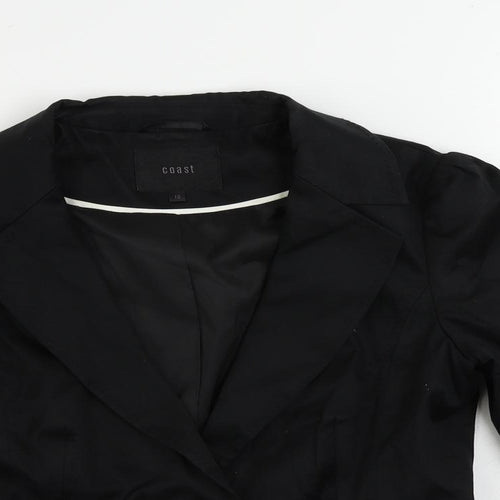 Coast Womens Black Jacket Blazer Size 12 Button