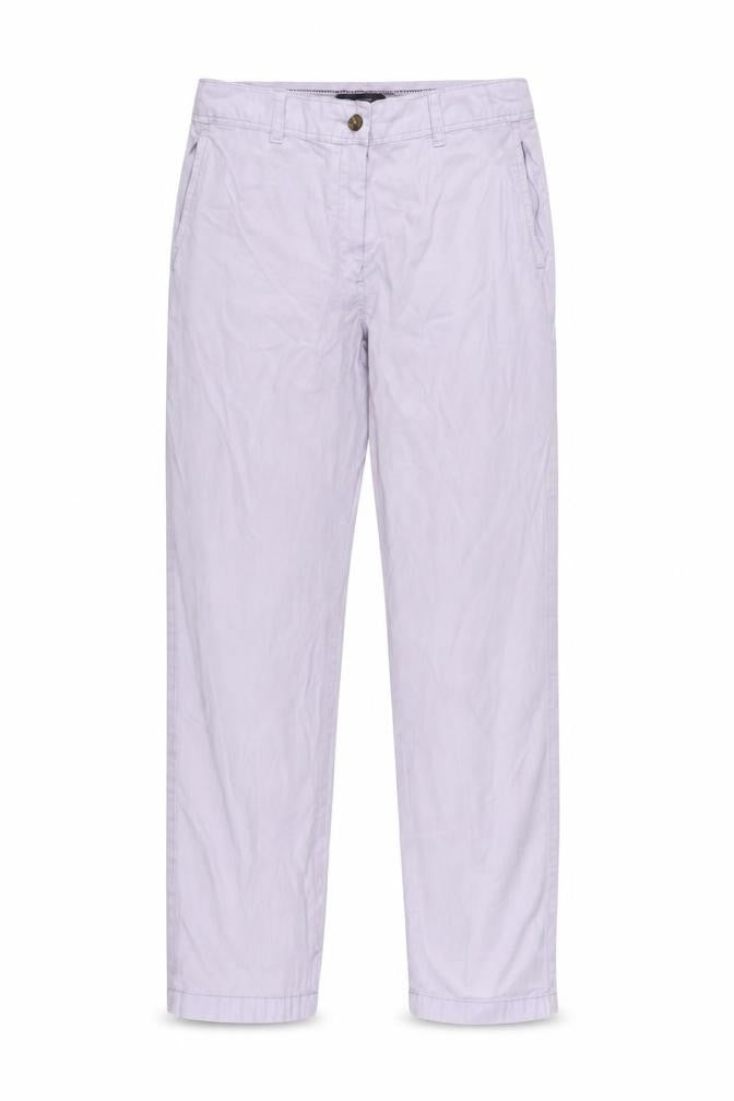 Marks and Spencer Womens Purple Cotton Trousers Size 8 L29 in Regular Zip