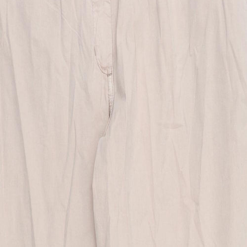 Marks and Spencer Womens Pink Cotton Chino Trousers Size 20 L27 in Regular Zip