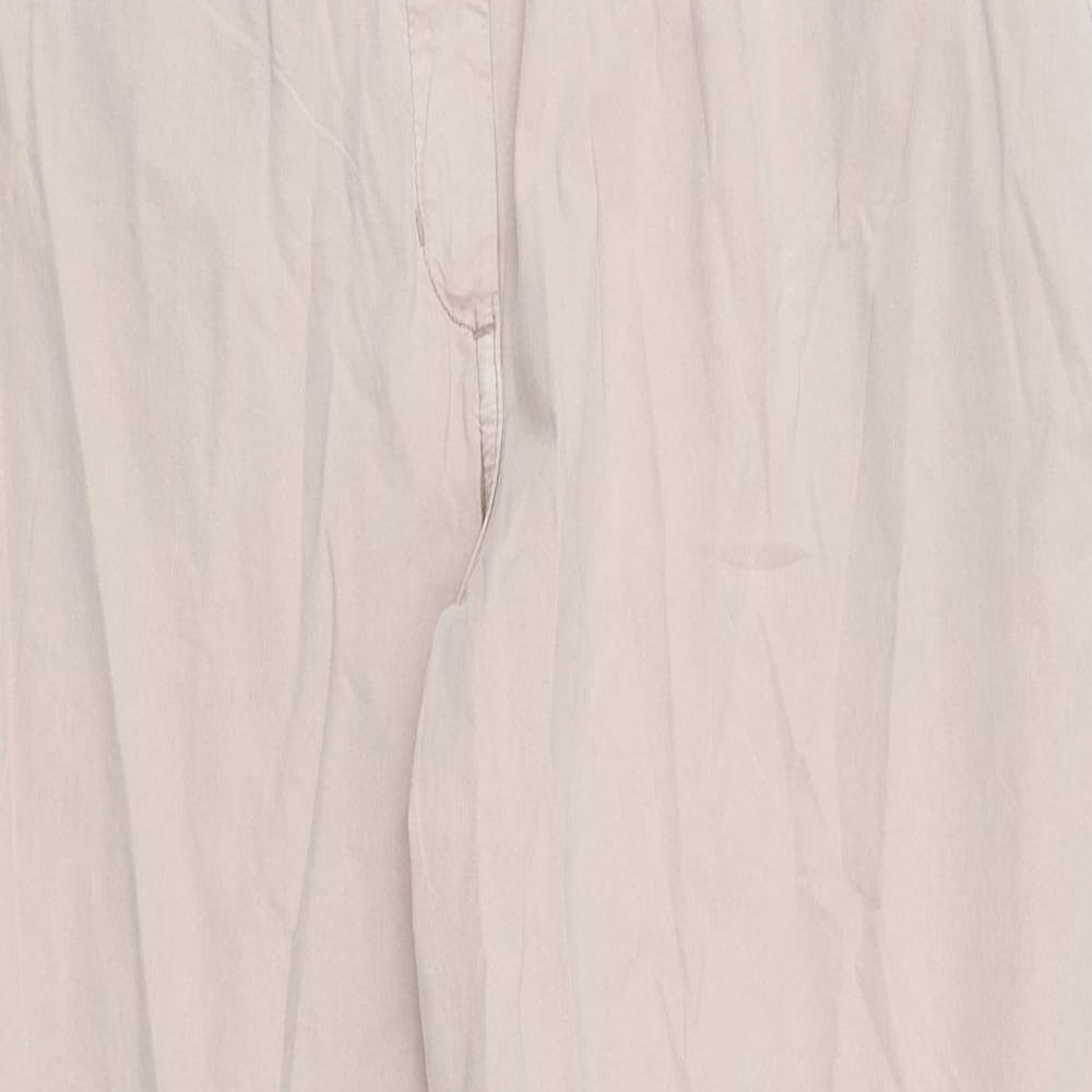 Marks and Spencer Womens Pink Cotton Chino Trousers Size 20 L27 in Regular Zip