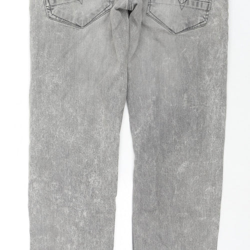 Burton Mens Grey Cotton Skinny Jeans Size 30 in L30 in Regular Zip