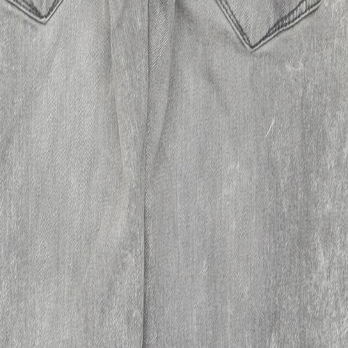 Burton Mens Grey Cotton Skinny Jeans Size 30 in L30 in Regular Zip